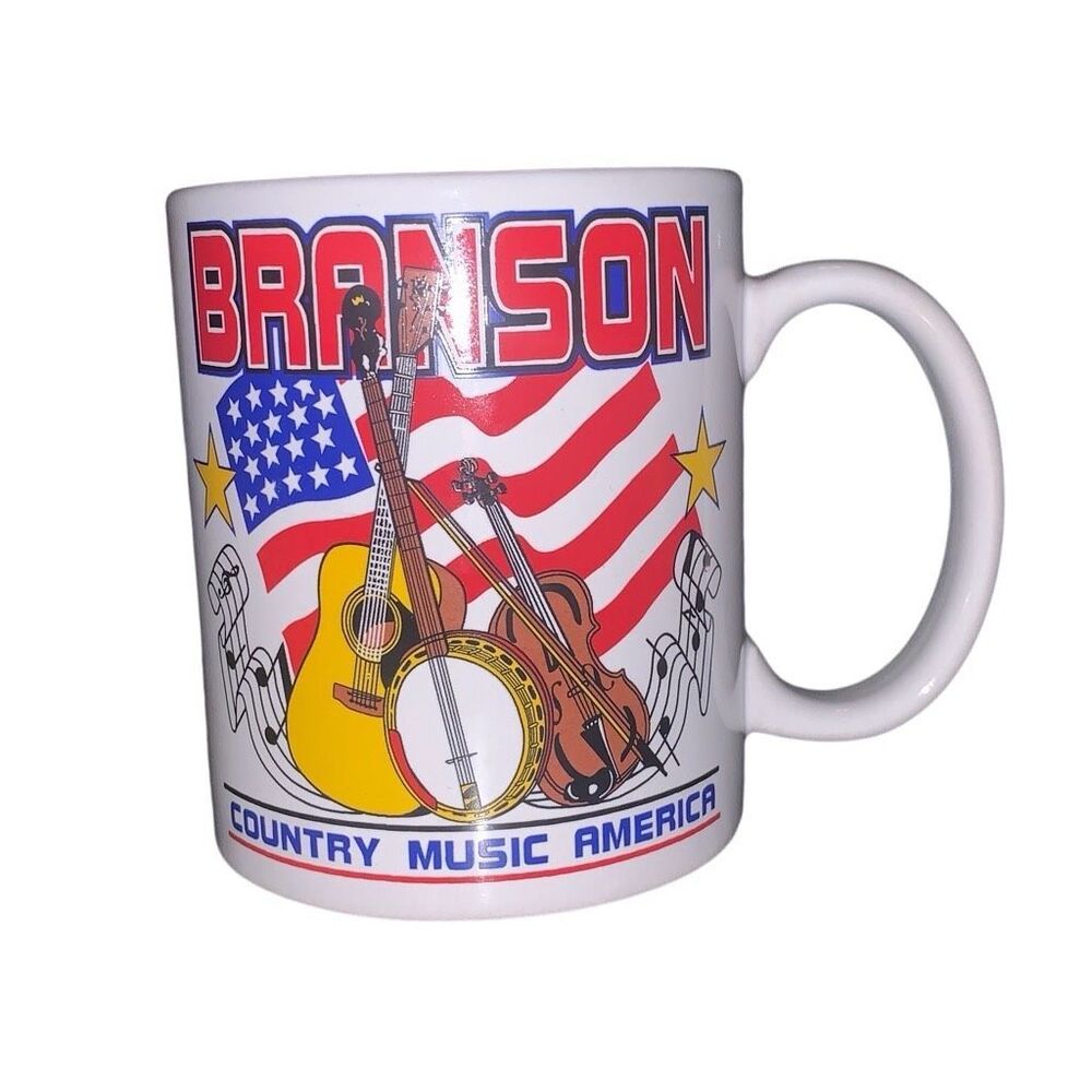 Pre Owned Branson Missouri Country Music America Coffee Mug Vibrant Colors